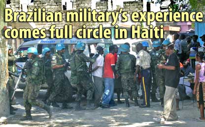 Brazilian military's experience comes full circle in Haiti - Februrary